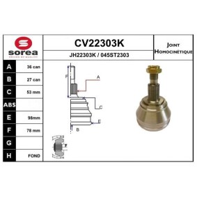 Acquista Kit giunti semiasse da EAI CV22303K a buon mercato per soli 56,74 €