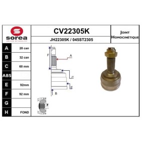 Acquista Kit giunti semiasse da EAI CV22305K a buon mercato per soli 86,37 €