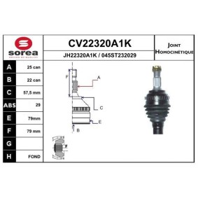 Acquista Kit giunti semiasse da EAI CV22320A1K a buon mercato per soli 54,31 €