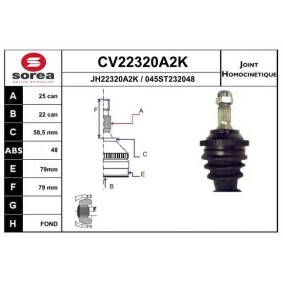 Acquista Kit giunti semiasse da EAI CV22320A2K a buon mercato per soli 50,07 €