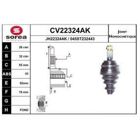 Acquista Kit giunti semiasse da EAI CV22324AK a buon mercato per soli 60,06 €