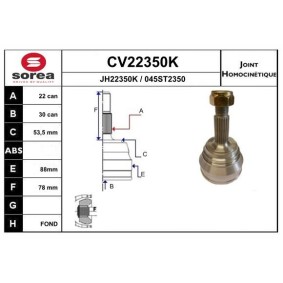 Acquista Kit giunti semiasse da EAI CV22350K a buon mercato per soli 53,32 €
