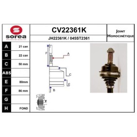 Acquista Kit giunti semiasse da EAI CV22361K a buon mercato per soli 62,81 €