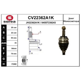 Acquista Kit giunti semiasse da EAI CV22362A1K a buon mercato per soli 45,81 €
