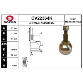 Gelenksatz, Antriebswelle CV22364K