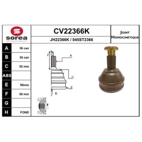 Acquista Kit giunti semiasse da EAI CV22366K a buon mercato per soli 55,70 €
