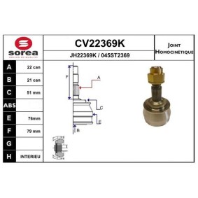 Gelenksatz, Antriebswelle CV22369K von EAI günstig für 47,15 € online kaufen