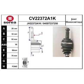 Acquista Kit giunti semiasse da EAI CV22372A1K a buon mercato per soli 55,29 €
