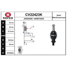 Acquista Kit giunti semiasse da EAI CV22423K a buon mercato per soli 50,07 €