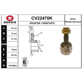 Gelenksatz, Antriebswelle CV22470K von EAI günstig für 52,45 € online kaufen