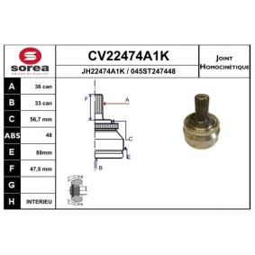 Acquista Kit giunti semiasse da EAI CV22474A1K a buon mercato per soli 48,31 €