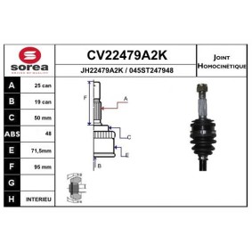 Acquista Kit giunti semiasse da EAI CV22479A2K a buon mercato per soli 53,02 €