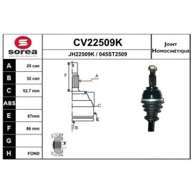 Gelenksatz, Antriebswelle CV22509K von EAI günstig für 52,16 € online kaufen