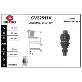 Acquista Kit giunti semiasse da EAI CV22511K a buon mercato per soli 48,19 €