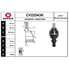 Acquista Kit giunti semiasse da EAI CV22543K a buon mercato per soli 55,30 €