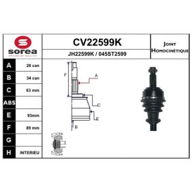 Acquista Kit giunti semiasse da EAI CV22599K a buon mercato per soli 56,17 €