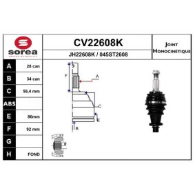 Acquista Kit giunti semiasse da EAI CV22608K a buon mercato per soli 51,45 €