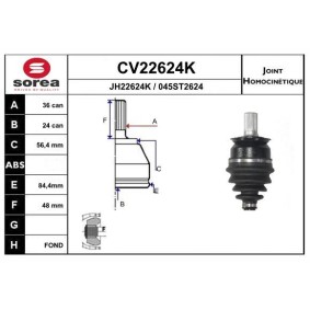 Acquista Kit giunti semiasse da EAI CV22624K a buon mercato per soli 48,43 €
