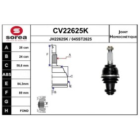 Acquista Kit giunti semiasse da EAI CV22625K a buon mercato per soli 54,07 €