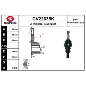 Compre Jogo de apoios, veio de transmissão da EAI CV22635K a um preço baixo por 47,18 €