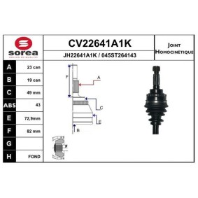 Gelenksatz, Antriebswelle CV22641A1K