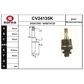 Acquista Kit giunti semiasse da EAI CV24135K a buon mercato per soli 112,96 €