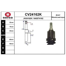 Acquista Kit giunti semiasse da EAI CV24162K a buon mercato per soli 112,96 €