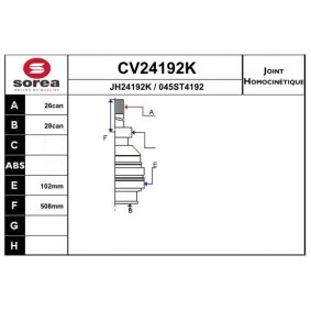 Acquista Kit giunti semiasse da EAI CV24192K a buon mercato per soli 91,49 €