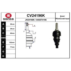 Acquista Kit giunti semiasse da EAI CV24196K a buon mercato per soli 71,65 €