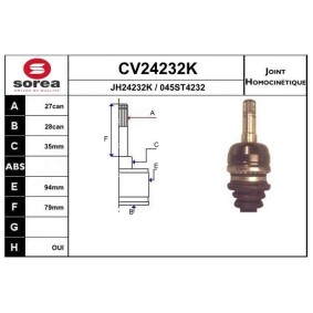 Acquista Kit giunti semiasse da EAI CV24232K a buon mercato per soli 112,96 €