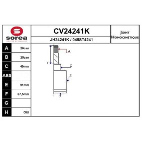 Acquista Kit giunti semiasse da EAI CV24241K a buon mercato per soli 112,96 €