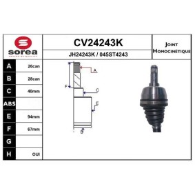 Acquista Kit giunti semiasse da EAI CV24243K a buon mercato per soli 112,96 €