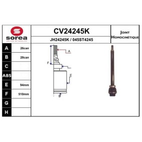 Acquista Kit giunti semiasse da EAI CV24245K a buon mercato per soli 112,96 €