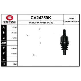 Acquista Kit giunti semiasse da EAI CV24259K a buon mercato per soli 112,96 €