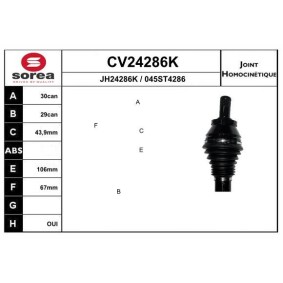 Acquista Kit giunti semiasse da EAI CV24286K a buon mercato per soli 91,49 €