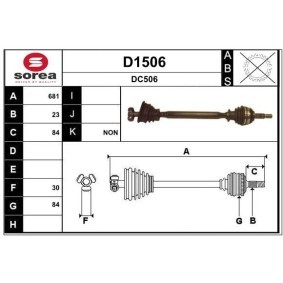 Köp Drivaxel av SNRA D1506 till det låga priset 2390,48 kr