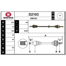 Comprar Árbol de transmisión de SNRA D2103 a bajo precio de 17204,50 €
