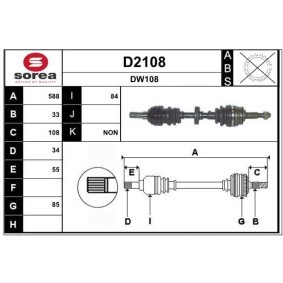 Comprar Árbol de transmisión de SNRA D2108 a bajo precio de 186,21 €