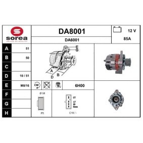 Lichtmaschine DA8001 von SNRA günstig für 103,50 € online kaufen