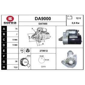 Comprar Motor de arranque de SNRA DA9000 a bajo precio de 127,52 €