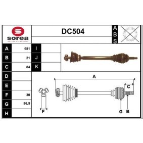 Comprar Árbol de transmisión de SERA DC504 a bajo precio de 139,18 €