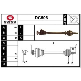 Comprar Árbol de transmisión de SERA DC506 a bajo precio de 164,79 €