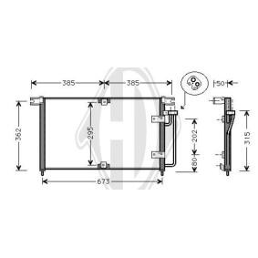 Klimakondensator DCC1492 für SSANGYONG