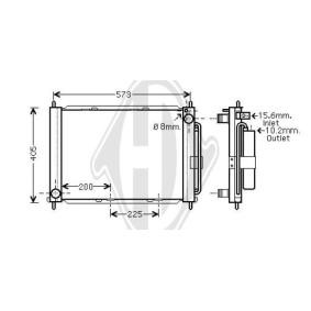 Achetez des Radiateur du moteur DIEDERICHS DCM2964 à prix pour 154,05 €