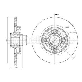 Bremsscheibe DF1270A für PEUGEOT