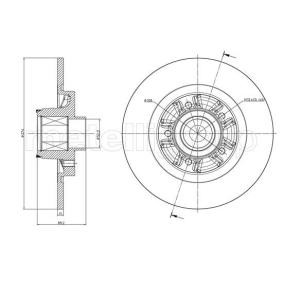 Bremsscheibe DF1428A für RENAULT