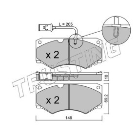 Bremsscheibe DF726 für PT CRUISER Cabriolet für 200,89 CHF
