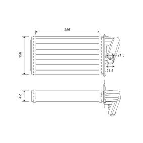 Compre Permutador de calor, aquecimento do habitáculo da VALEO 812113 a um preço baixo por 37,69 €