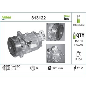 Acquista Compressore aria condizionata da VALEO 813122 a buon mercato per soli 459,93 €