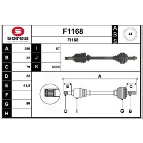 Acquista Semiasse da SNRA F1168 a buon mercato per soli 155,12 €